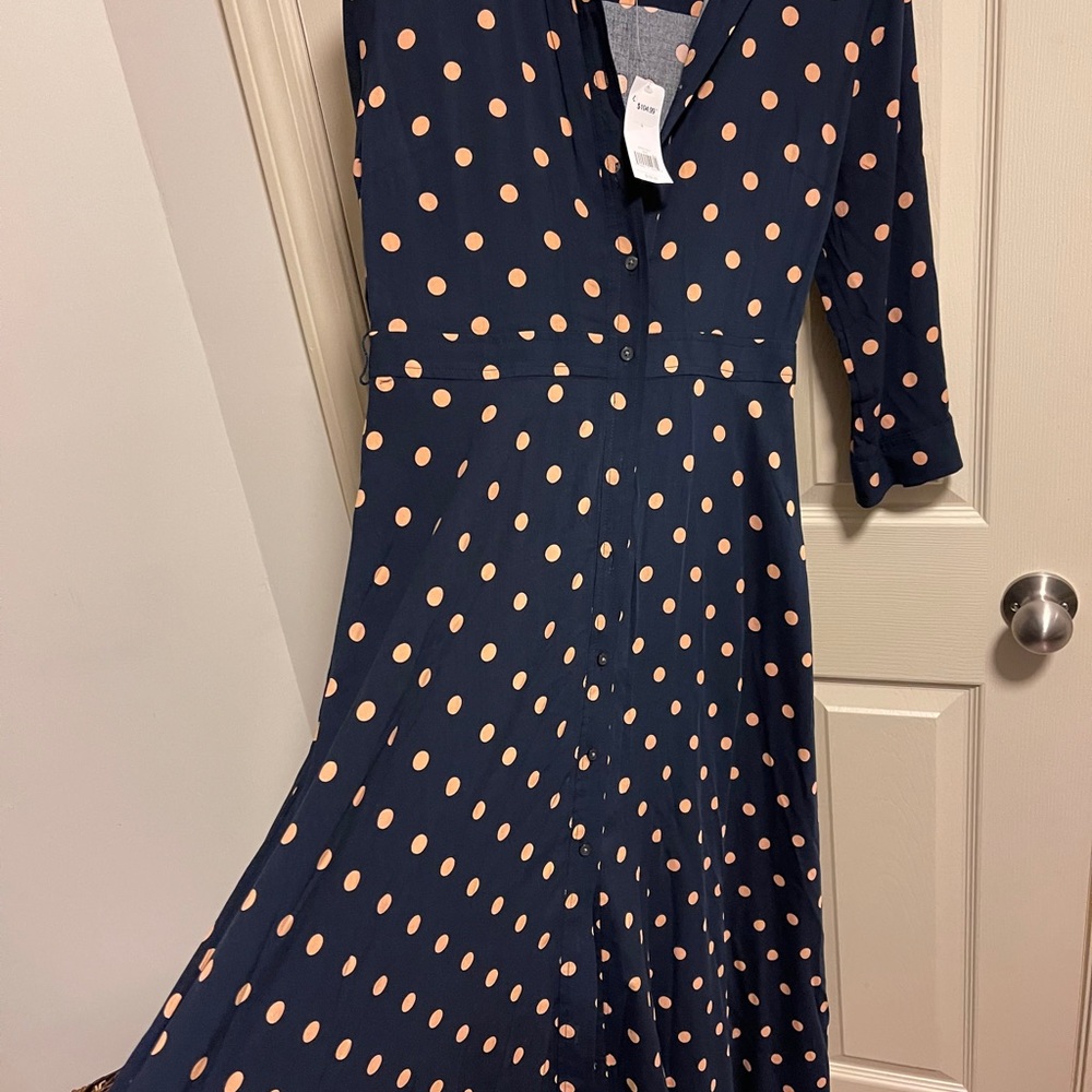 A collared maxi shirt dress